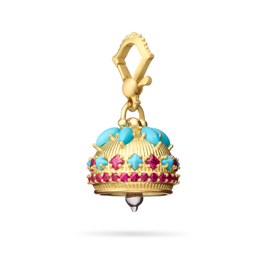 Meditation Bell With Precious Stones