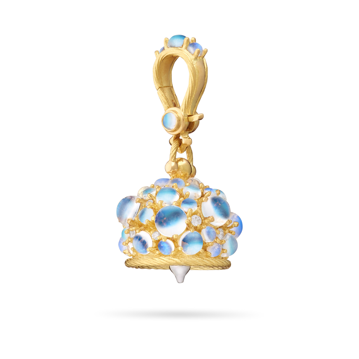 Moonstone Meditation Bell With Diamonds – Paul Morelli Design, Inc.