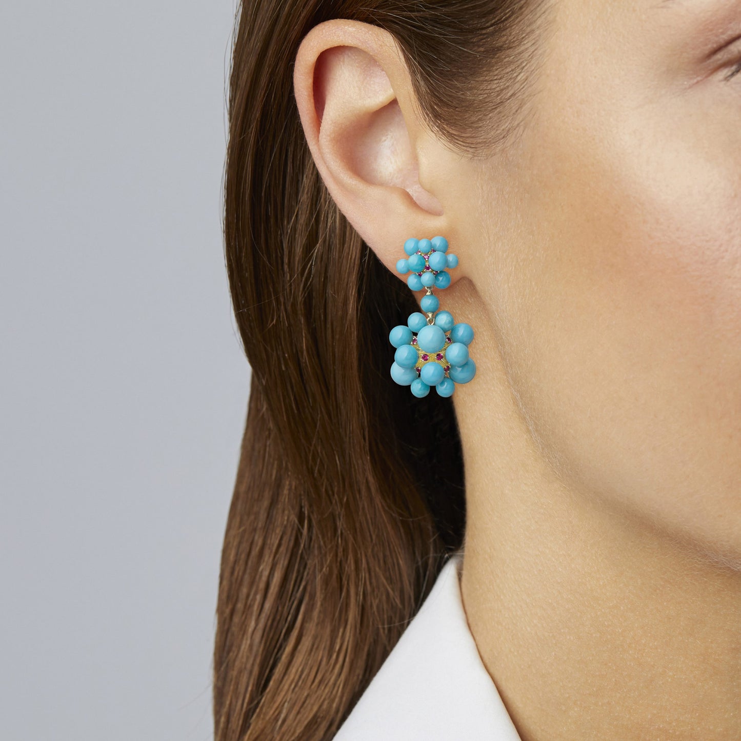 Turquoise Orbit Dangle Earrings